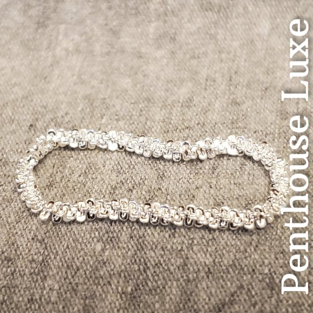 Flexible Silver Twist Chain Ring - Picture 2 of 4